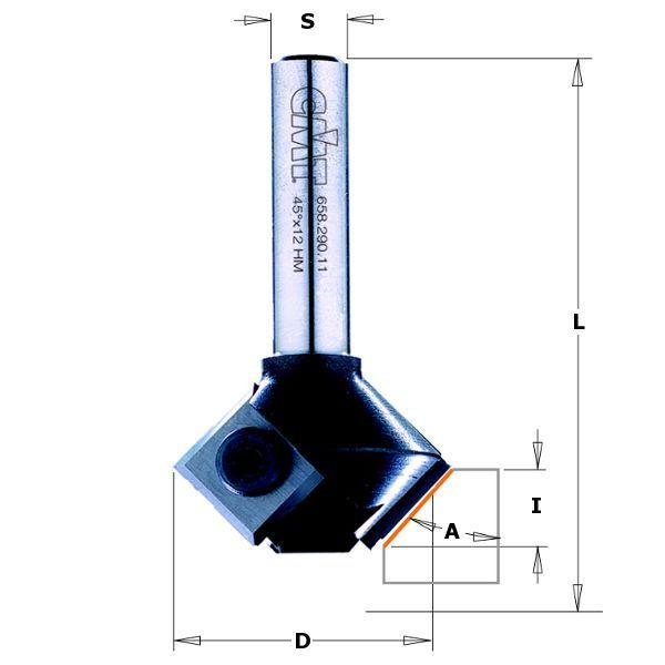 Фото Фреза  фасочная 45гр., смен.ножи HM Z2 S=8 D=29x8x52 в интернет-магазине ToolHaus.ru