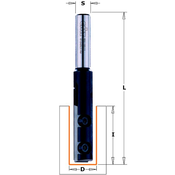 Фото Фреза пазовая со сменным ножом Z1 S=8 D=12x29,5 RH в интернет-магазине ToolHaus.ru